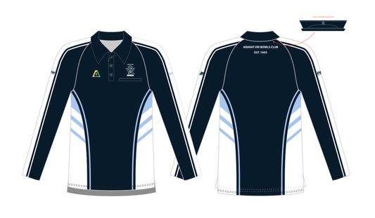 Ararat VRI Bowls Club Mens Long Sleeve Polo