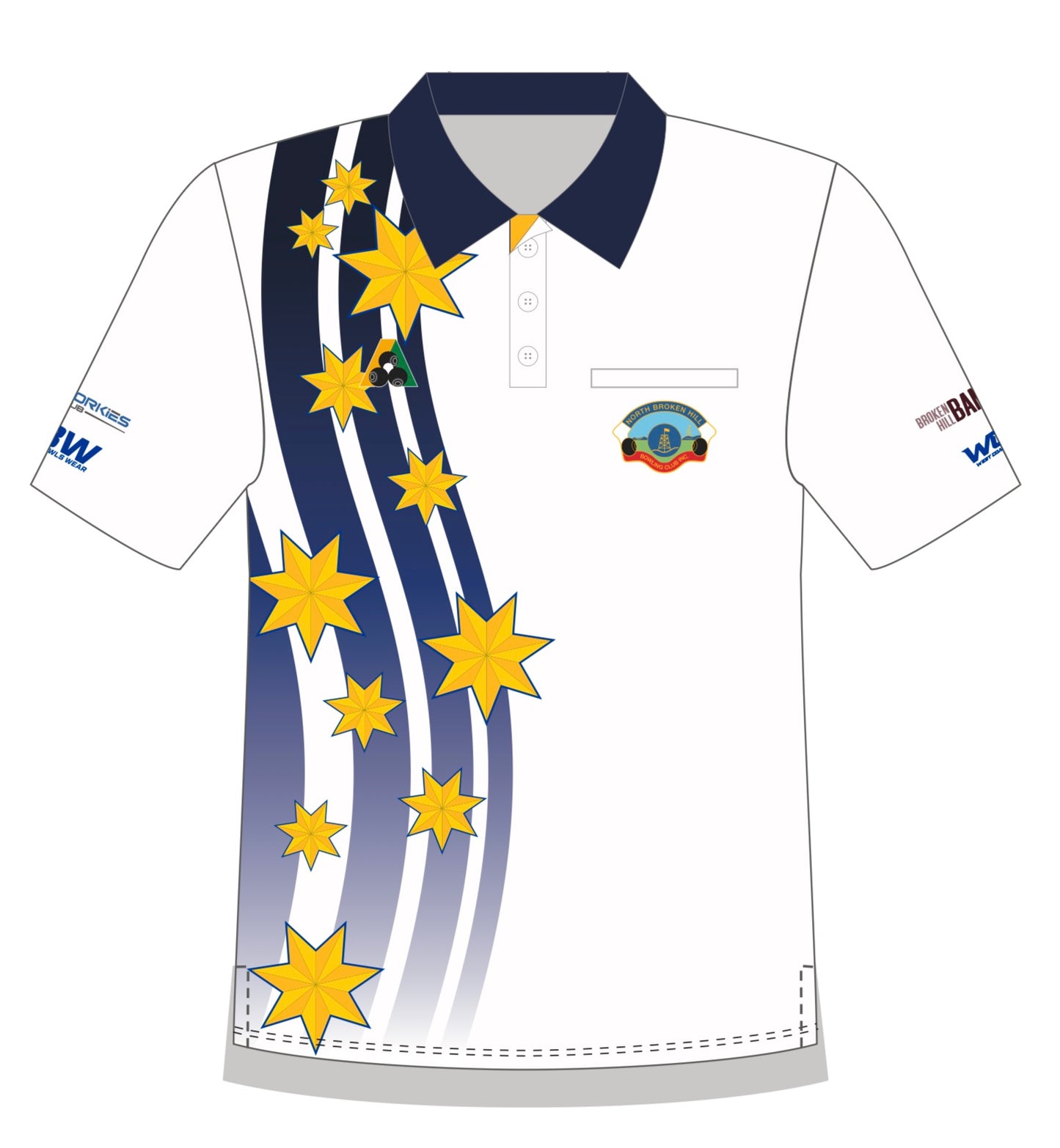 North Broken Hill Bowling Club Mens Short Sleeve Polo