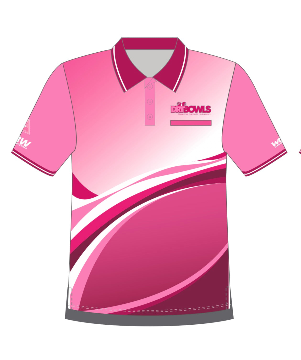 DRT Bowls Unisex Pink Polo