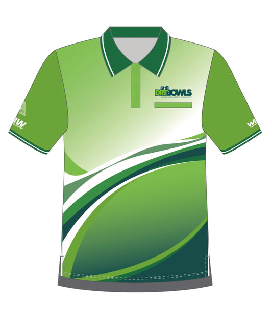 DRT Bowls Unisex Green Polo