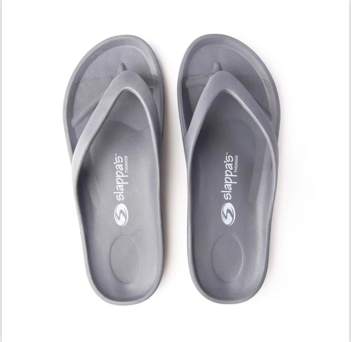 Slappa’s Arch Support Thongs - Silver Grey