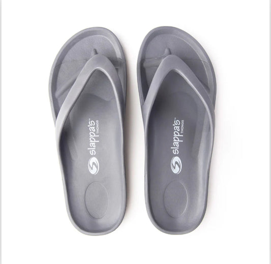 EOFY Sale- Slappas Arch Support Thongs - Silver Grey