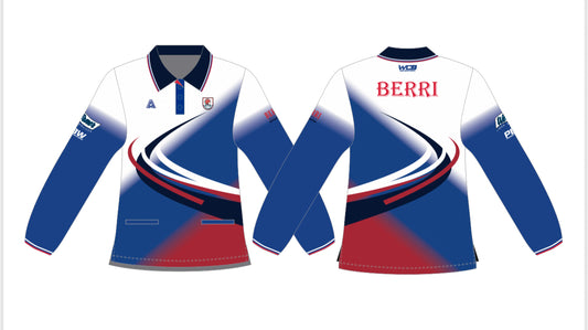 Berri Bowling Club Ladies Long Sleeve Polo