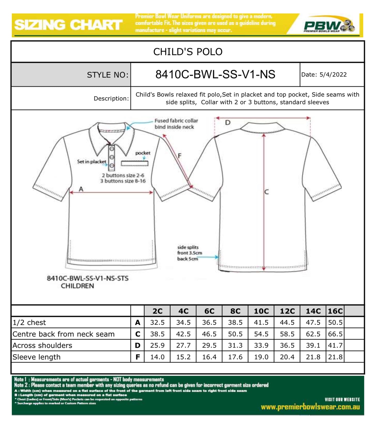 WCB Junior polo GREEN