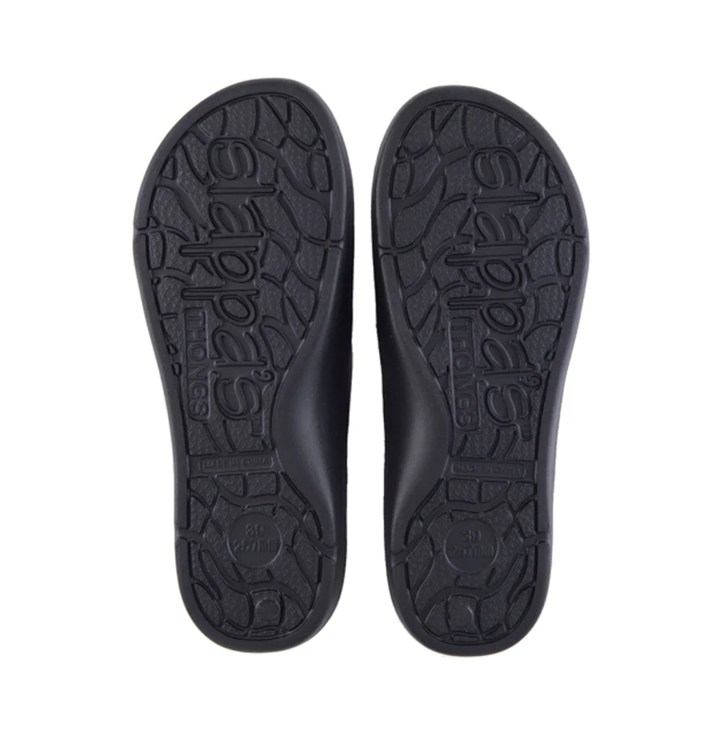 Slappas Arch Support Thongs - Black