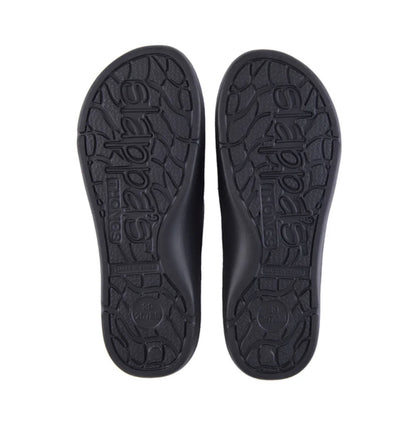 Slappas Arch Support Thongs - Black