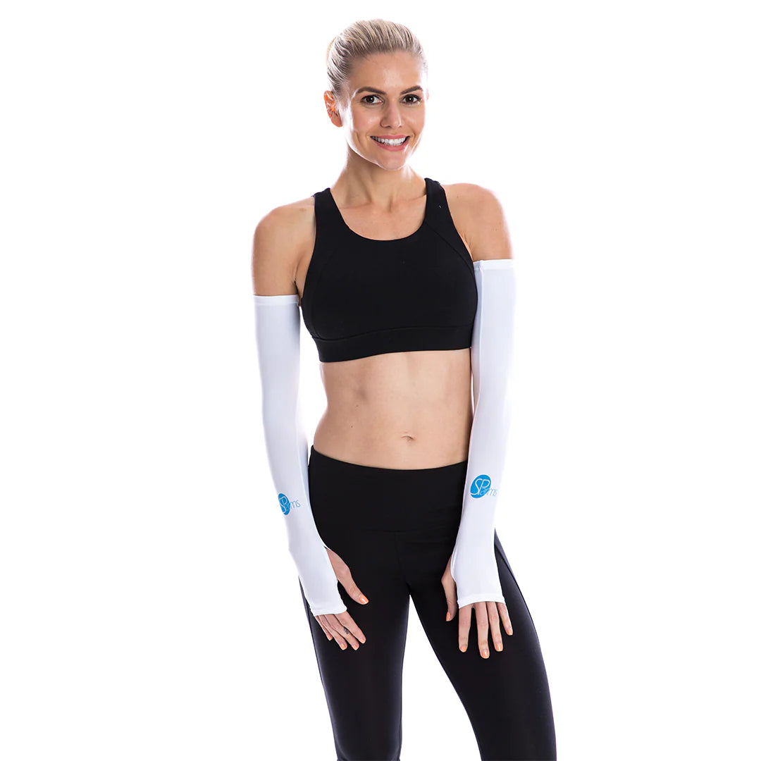 SP Plus- White Sun Sleeve with Thumbhole