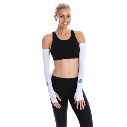 SP Plus- White Sun Sleeve with Thumbhole