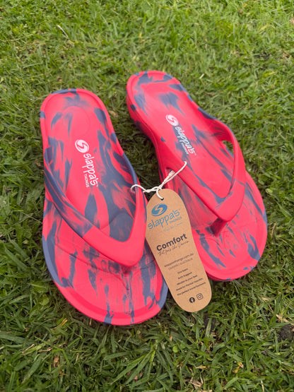 Slappa’s Thongs - Red/ Navy size 42