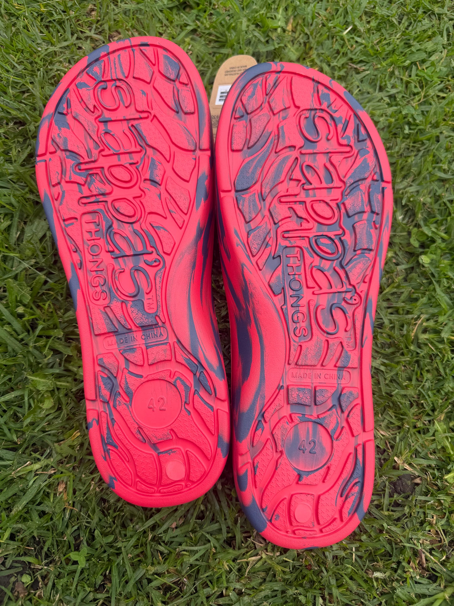 Slappa’s Thongs - Red/ Navy size 42