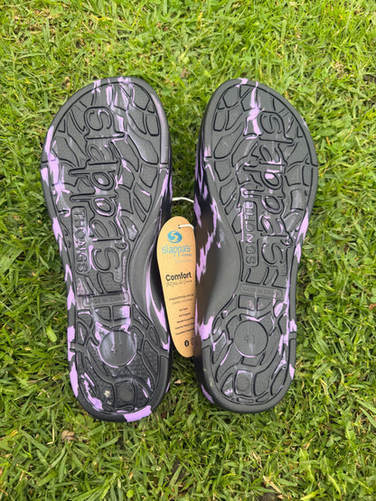 Slappa’s Thongs - Purple/ Black size 41