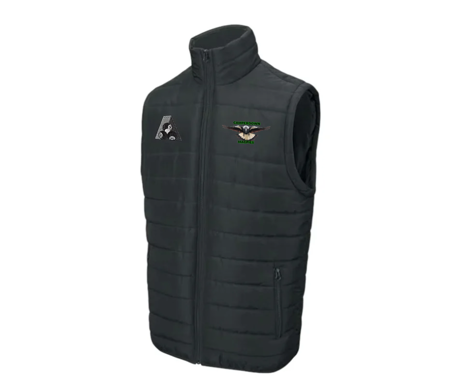 Camperdown Magpies- Domino Bowlswear Puffer Vest