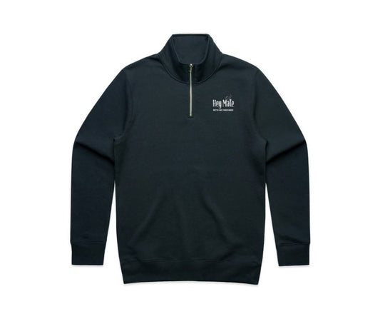 “Hey Mate” Navy Half Zip