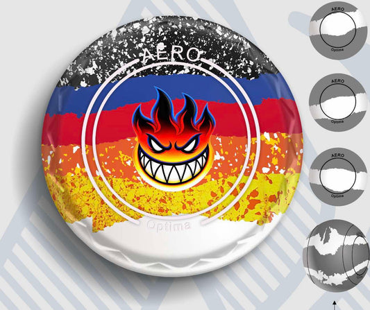 Aero Optima size 3.5 ZScoop Grip Rainbow Custom Colour- Actuality Logo