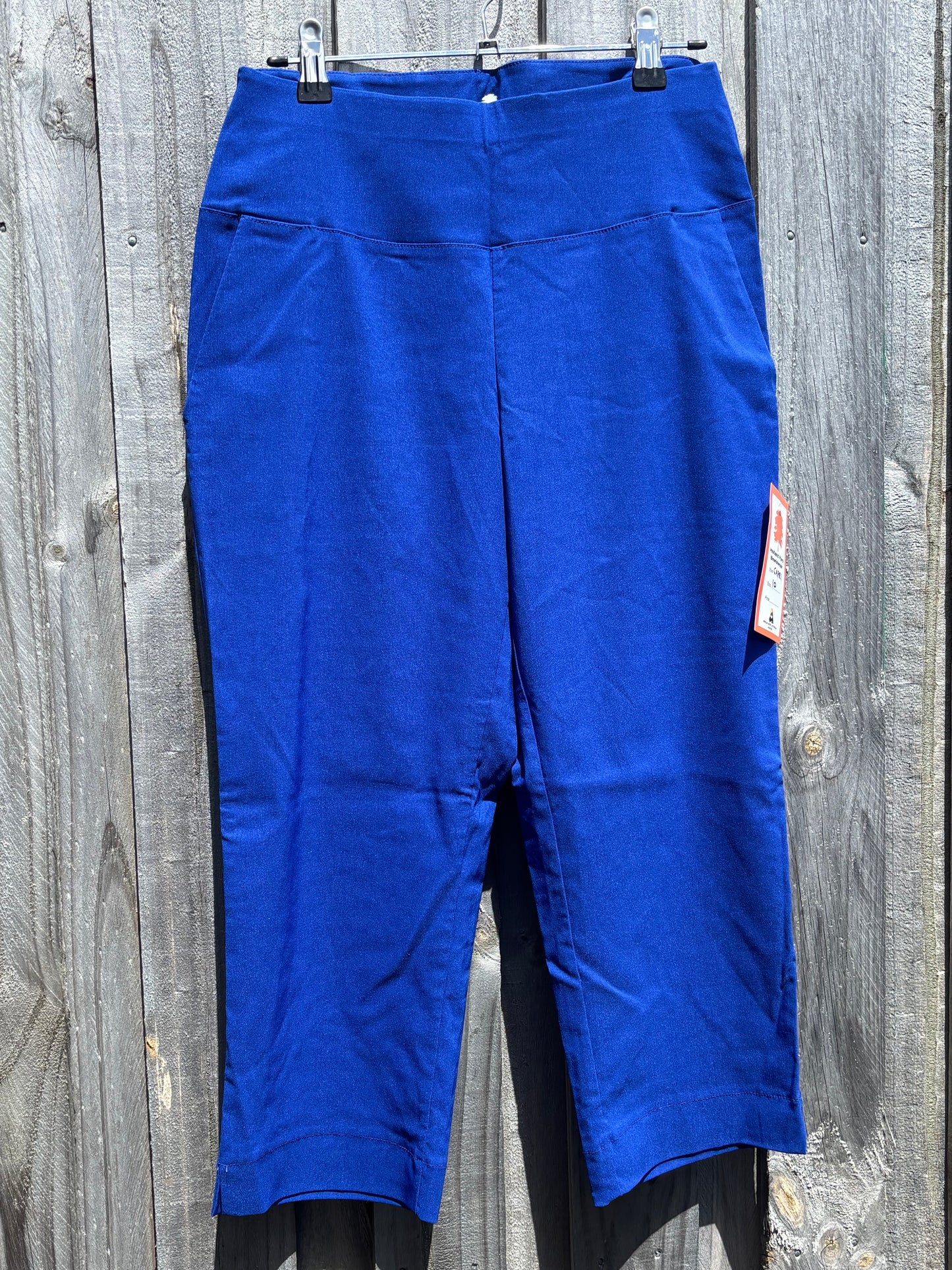 Holland Park Ladies Stretchy 3/4 Citrine Capris - Royal Blue