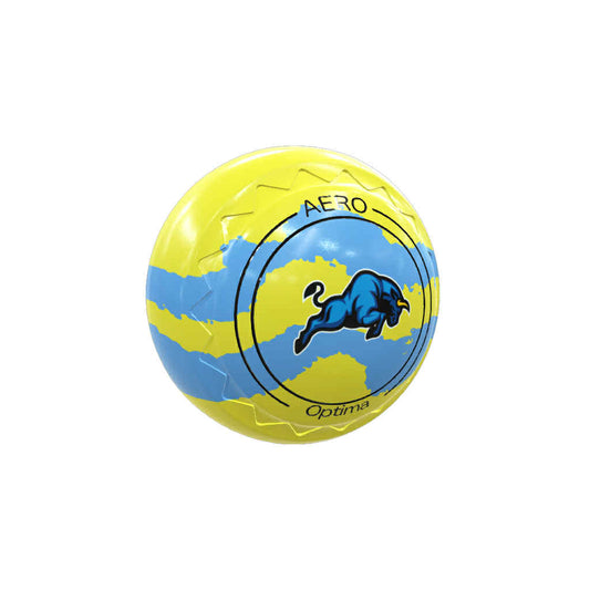 Aero Optima size 3 ZScoop Swirl Blue/Yellow Bulls Logo