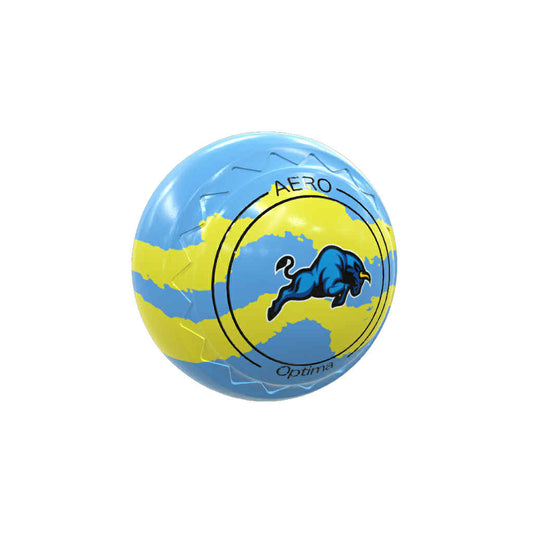 Aero Optima size 3 ZScoop Swirl Yellow/Blue Bulls Logo