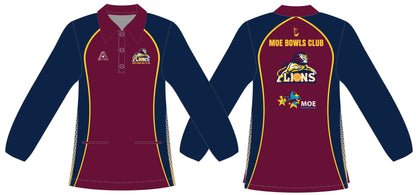 Moe Bowls Club Ladies Long Sleeve Polo