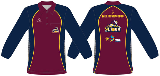 Moe Bowls Club Mens Long Sleeve Polo
