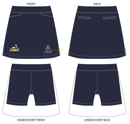 Moe Bowling Club Ladies Pennant Skort- Navy