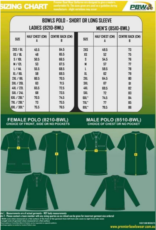 Simpson Bowling Club Uniform Mens long sleeve Polo