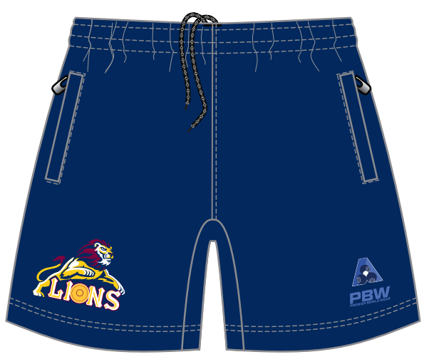 Moe Lions Ladies Pennant Elite Shorts- Navy