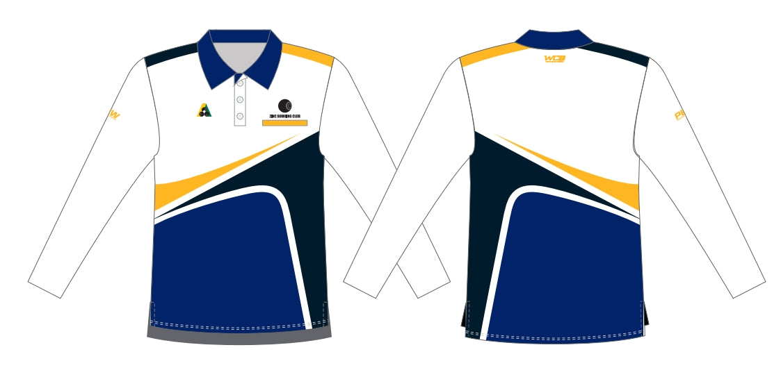 Zinc Bowling Club Mens Long Sleeve Polo