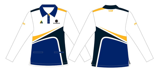 Zinc Bowling Club Ladies Long Sleeve Polo