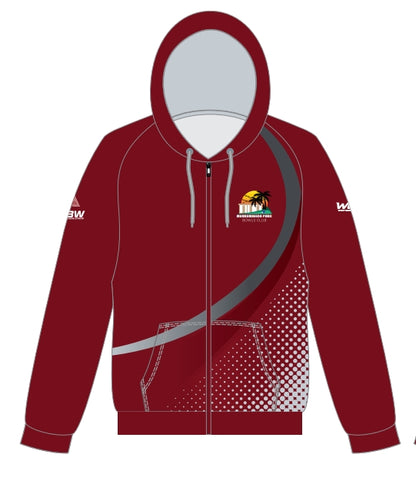Murrumbeena Park Zipped Hoody- Maroon